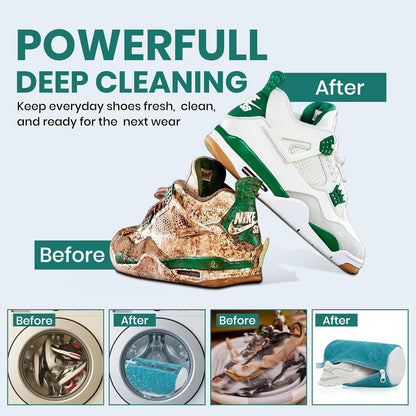 2 Pack Heavy Duty Shoe Wash Bags, 440g Reusable Sneaker Laundry Bags with Auto-Lock Zipper for Sneakers, Slippers & Boots – New2026