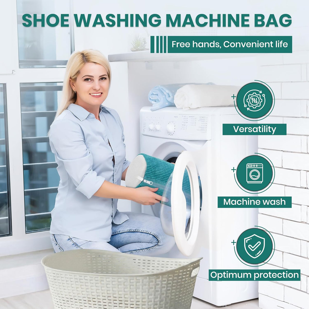 2 Pack Heavy Duty Shoe Wash Bags, 440g Reusable Sneaker Laundry Bags with Auto-Lock Zipper for Sneakers, Slippers & Boots – New2026