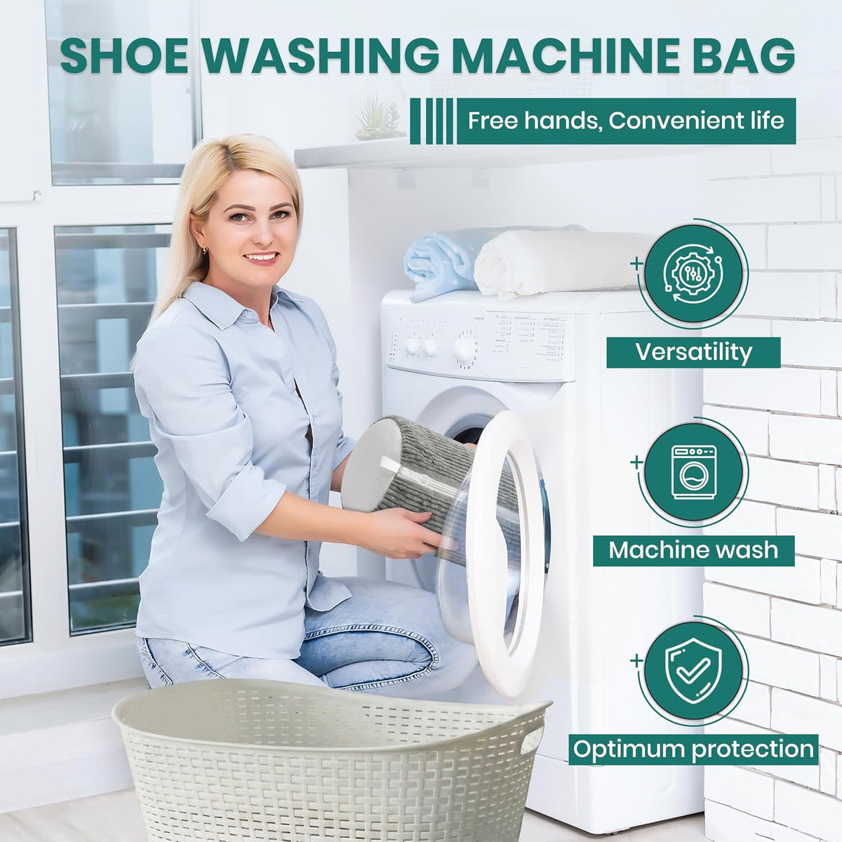 2 Pack Heavy Duty Shoe Wash Bags, 440g Reusable Sneaker Laundry Bags with Auto-Lock Zipper for Sneakers, Slippers & Boots – New2026