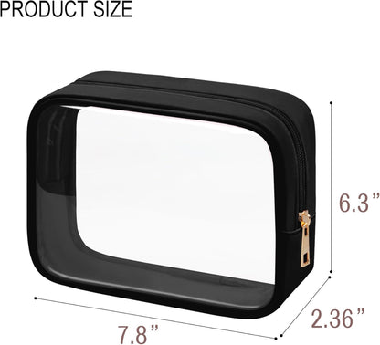 TSA Toiletry Bag Clear Makeup Bag Travel Essentials Cosmetic Bag for Men and Women Green 2Pcs