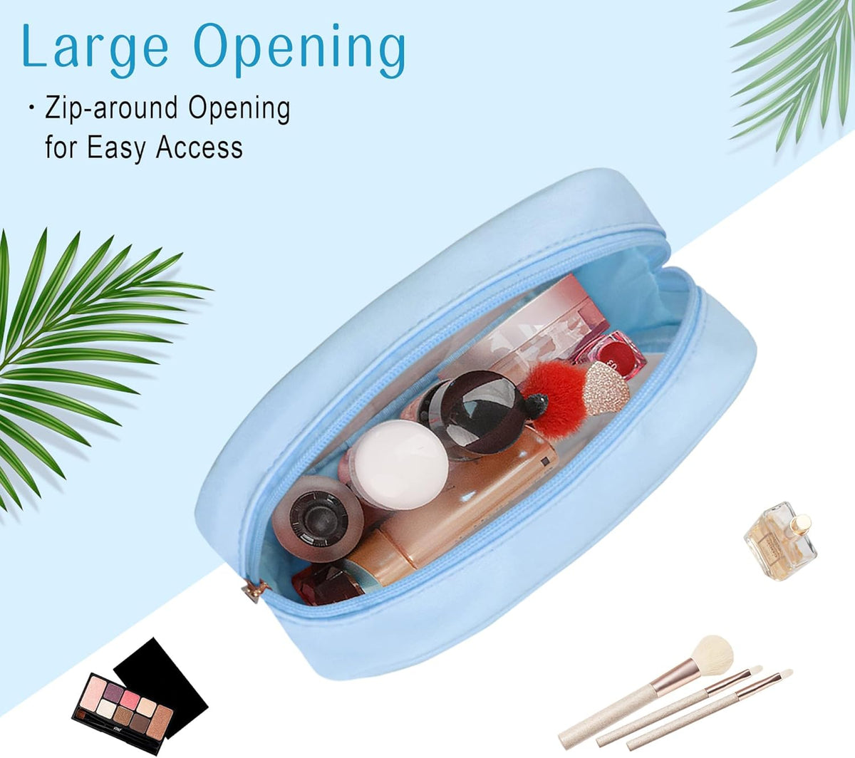 TSA Toiletry Bag Clear Makeup Bag Travel Essentials Cosmetic Bag for Men and Women Green 2Pcs