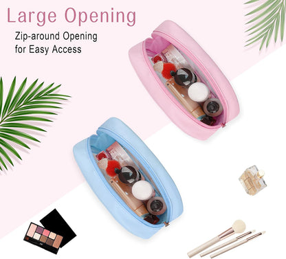 TSA Toiletry Bag Clear Makeup Bag Travel Essentials Cosmetic Bag for Men and Women Green 2Pcs