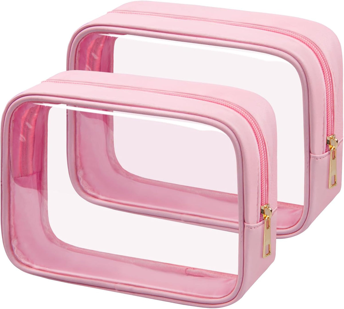 TSA Toiletry Bag Clear Makeup Bag Travel Essentials Cosmetic Bag for Men and Women Green 2Pcs