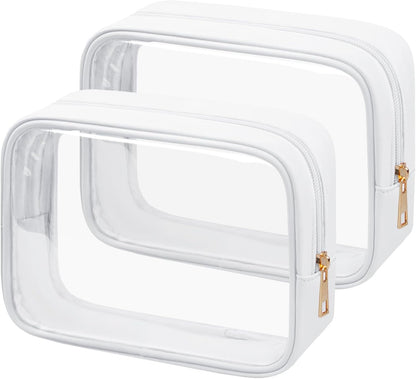 TSA Toiletry Bag Clear Makeup Bag Travel Essentials Cosmetic Bag for Men and Women Green 2Pcs