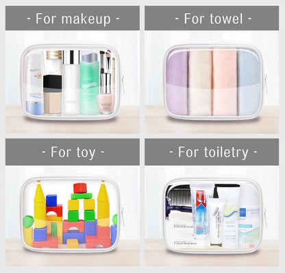 TSA Toiletry Bag Clear Makeup Bag Travel Essentials Cosmetic Bag for Men and Women Green 2Pcs