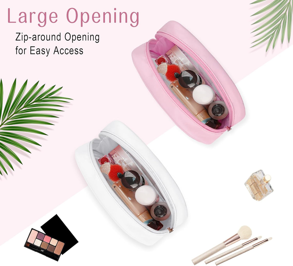 TSA Toiletry Bag Clear Makeup Bag Travel Essentials Cosmetic Bag for Men and Women Green 2Pcs