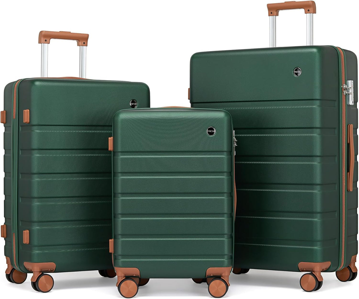 Hulsin 20 Inch Hardside Carry on Luggage with Spinner Wheels and TSA Lock | Small Hard Shell Lightweight Carry-on Suitcase with 22x14x9 Airline Approved for Air Travel, Weekend Trips or Business