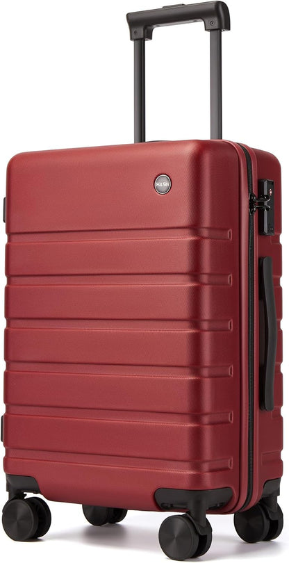 Hulsin 20 Inch Hardside Carry on Luggage with Spinner Wheels and TSA Lock | Small Hard Shell Lightweight Carry-on Suitcase with 22x14x9 Airline Approved for Air Travel, Weekend Trips or Business