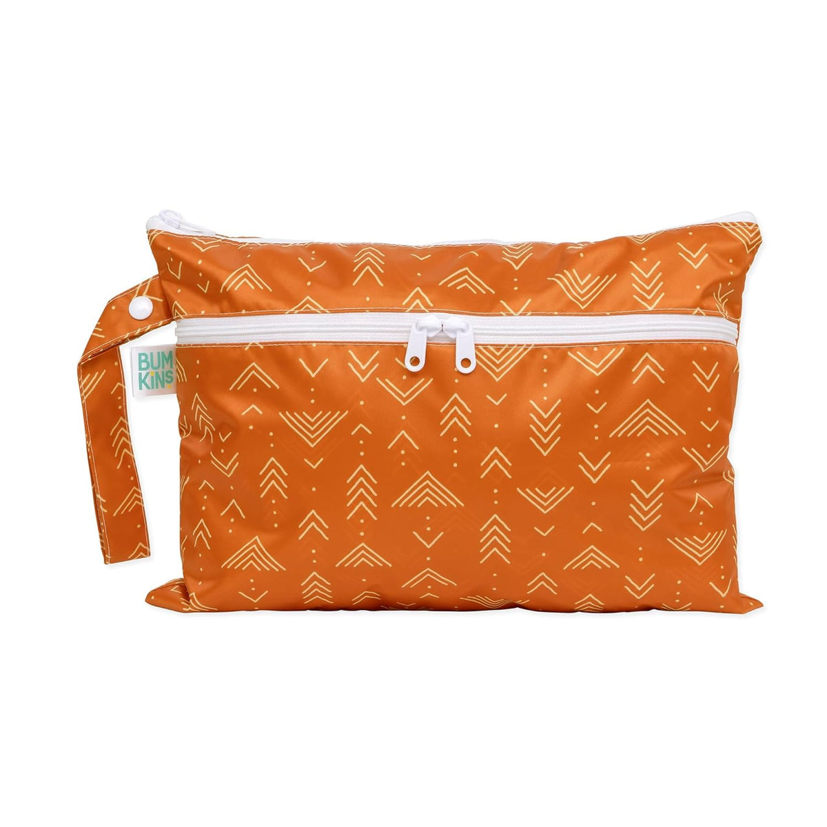 Waterproof Wet Bag for Baby, Travel, Swim Suit, Cloth Diapers, Pump Parts, Pool, Beach, Gym Clothes, Toiletry, Hook to Stroller, Daycare, Zip Reusable Wetdry Pack, 2-pk Palm Trees, Beige Check - Colors B