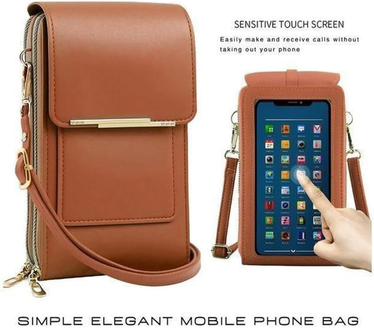 Crossbody Phone Wallet Purse for Women, Touch Screen Cell Phone Bag