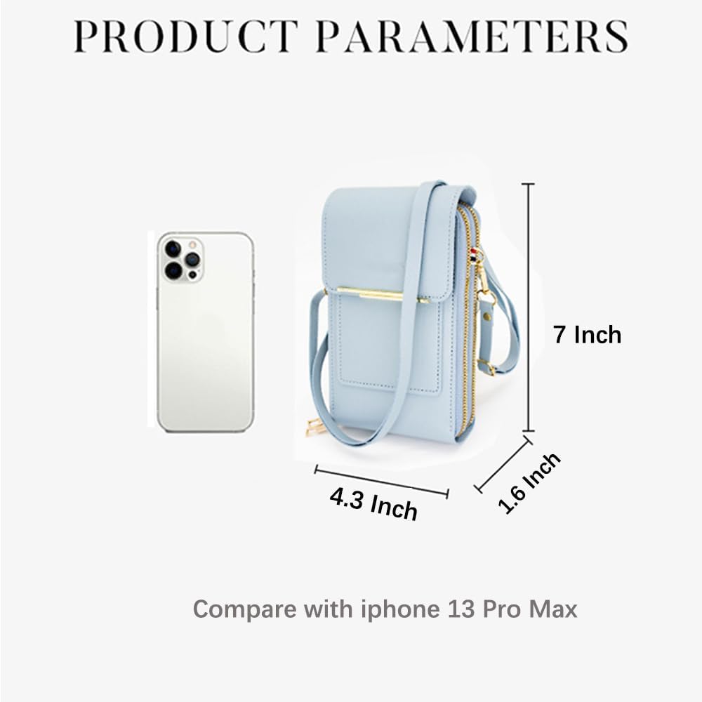 Anti-Theft Leather Bag,Small Crossbody Cell Phone Purse Wallet for Women,RFID Block Phone Purse Crossbody with Shoulder Strap