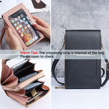 Anti-Theft Leather Bag,Small Crossbody Cell Phone Purse Wallet for Women,RFID Block Phone Purse Crossbody with Shoulder Strap