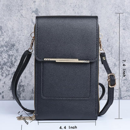 Anti-Theft Leather Bag,Small Crossbody Cell Phone Purse Wallet for Women,RFID Block Phone Purse Crossbody with Shoulder Strap