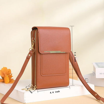 Anti-Theft Leather Bag,Small Crossbody Cell Phone Purse Wallet for Women,RFID Block Phone Purse Crossbody with Shoulder Strap