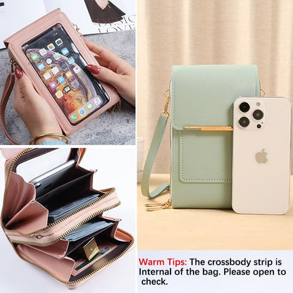 Anti-Theft Leather Bag,Small Crossbody Cell Phone Purse Wallet for Women,RFID Block Phone Purse Crossbody with Shoulder Strap