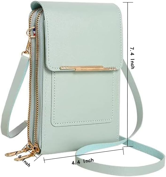Anti-Theft Leather Bag,Small Crossbody Cell Phone Purse Wallet for Women,RFID Block Phone Purse Crossbody with Shoulder Strap