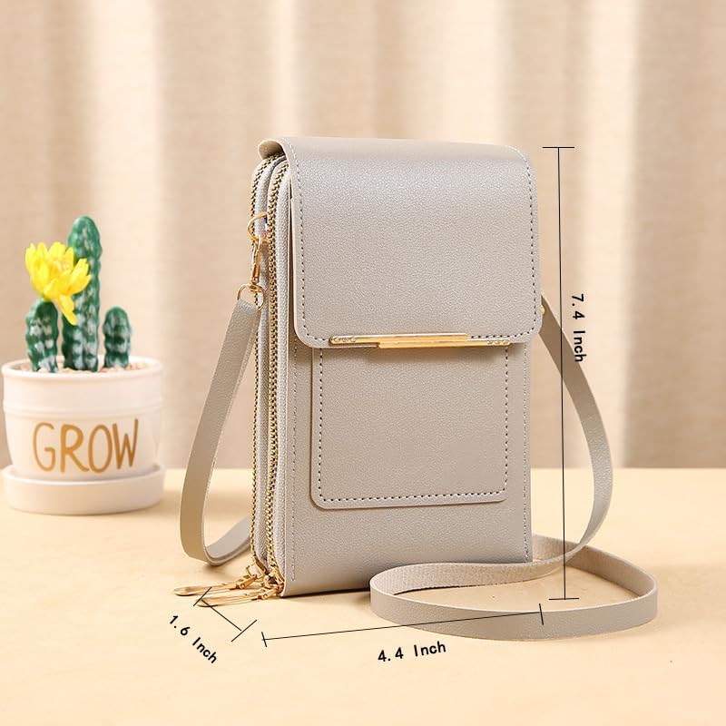 Anti-Theft Leather Bag,Small Crossbody Cell Phone Purse Wallet for Women,RFID Block Phone Purse Crossbody with Shoulder Strap