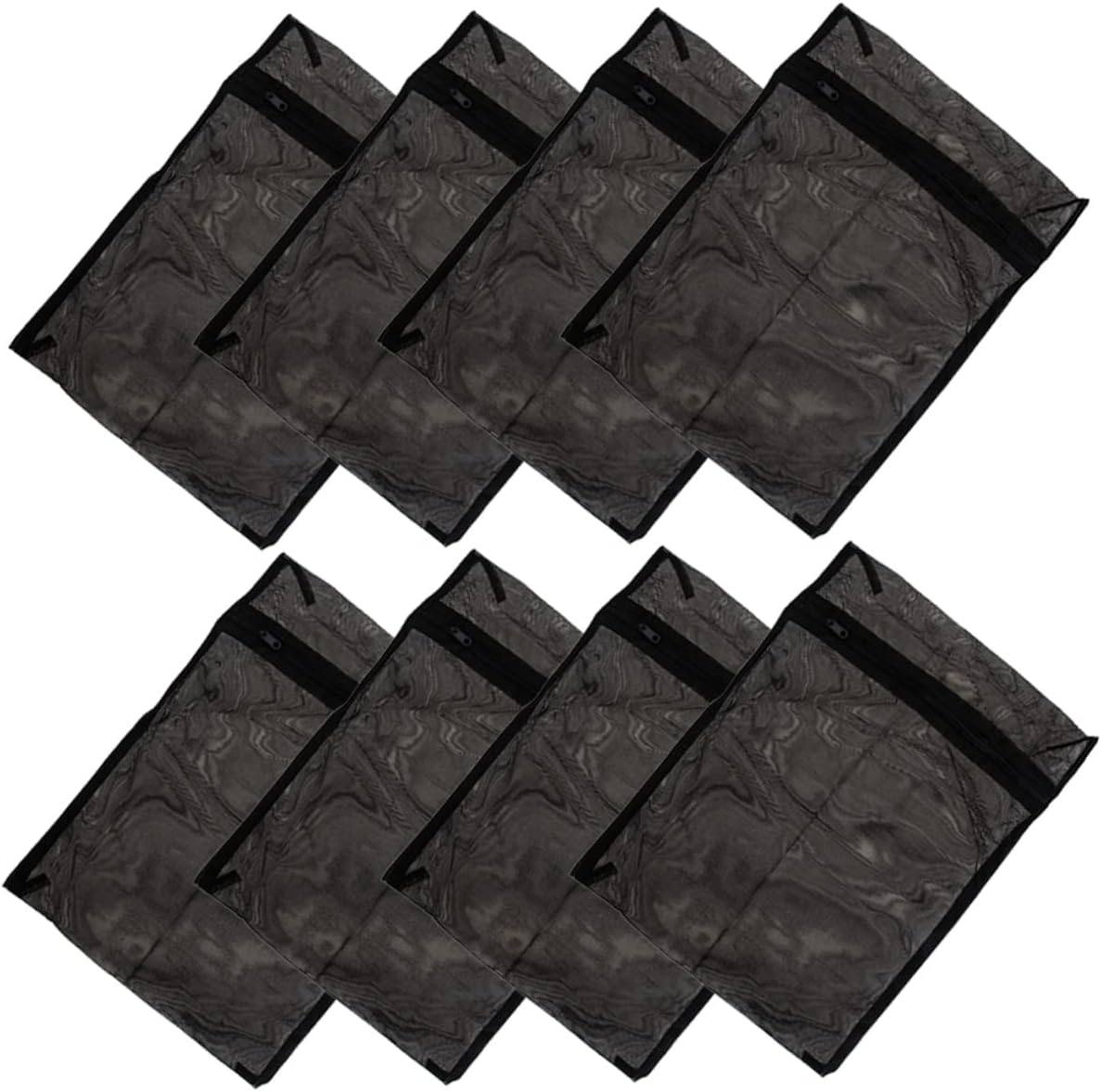 Mesh Laundry Bags 8-Pack with Zipper for Delicates Washing and Travel Storage Organizer for Bras Socks Underwear Clothes Protection
