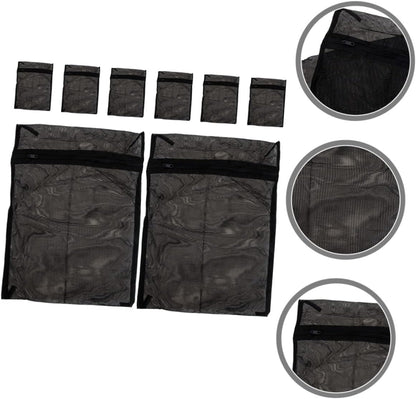 Mesh Laundry Bags 8-Pack with Zipper for Delicates Washing and Travel Storage Organizer for Bras Socks Underwear Clothes Protection