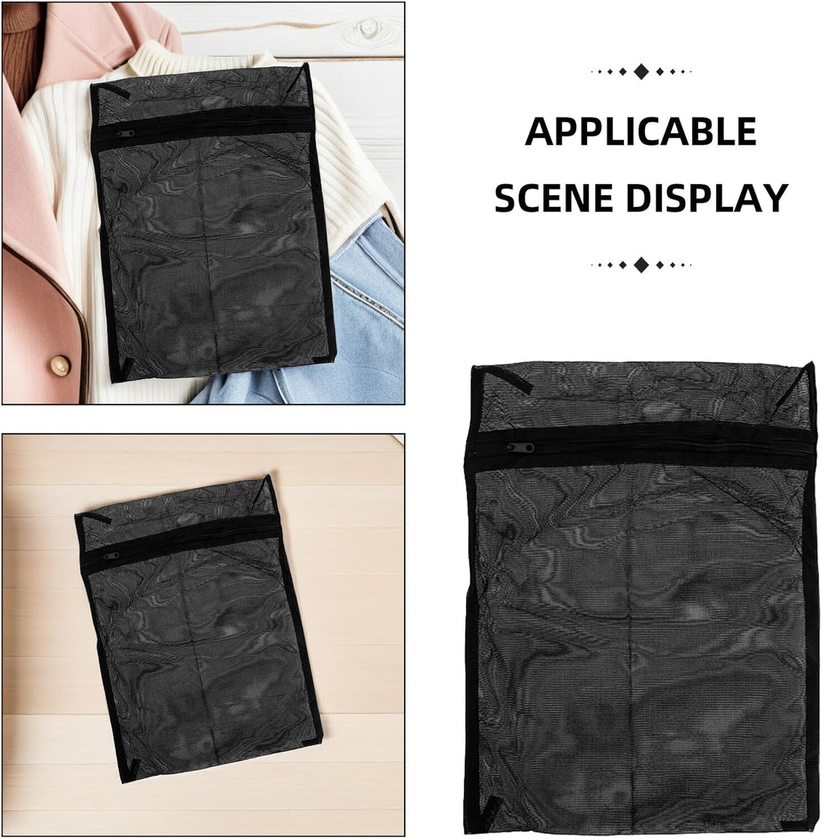 Mesh Laundry Bags 8-Pack with Zipper for Delicates Washing and Travel Storage Organizer for Bras Socks Underwear Clothes Protection