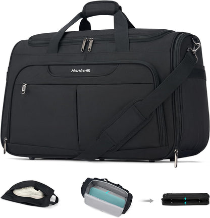 Small Underseat Carry On Luggage Bags for Travel with 10 Pockets. | Airline Approved Foldable Personal Bag w/ Luggage Sleeve; Tote Duffle & Bento Bag, Flight Attendant Weekender for Men & Women