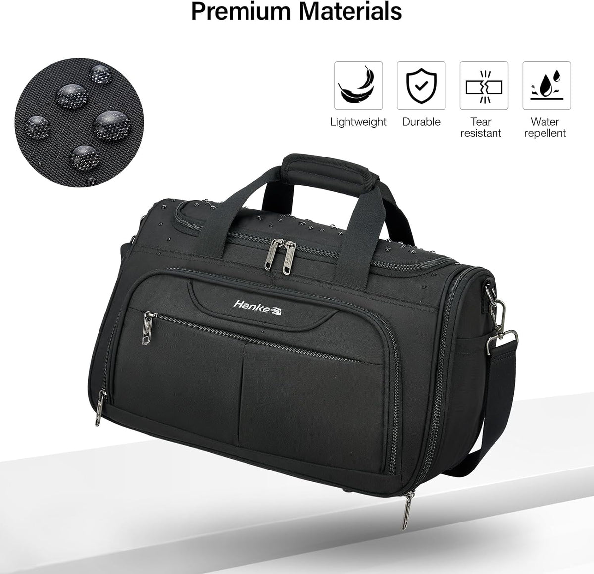 Small Underseat Carry On Luggage Bags for Travel with 10 Pockets. | Airline Approved Foldable Personal Bag w/ Luggage Sleeve; Tote Duffle & Bento Bag, Flight Attendant Weekender for Men & Women