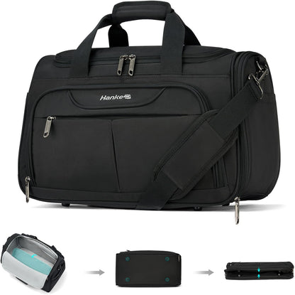 Small Underseat Carry On Luggage Bags for Travel with 10 Pockets. | Airline Approved Foldable Personal Bag w/ Luggage Sleeve; Tote Duffle & Bento Bag, Flight Attendant Weekender for Men & Women