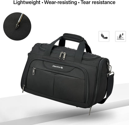 Small Underseat Carry On Luggage Bags for Travel with 10 Pockets. | Airline Approved Foldable Personal Bag w/ Luggage Sleeve; Tote Duffle & Bento Bag, Flight Attendant Weekender for Men & Women