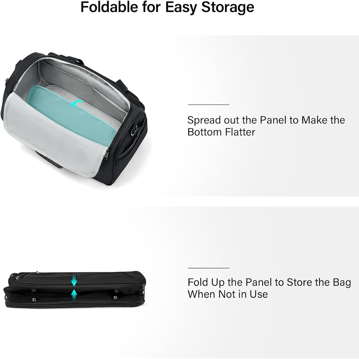 Small Underseat Carry On Luggage Bags for Travel with 10 Pockets. | Airline Approved Foldable Personal Bag w/ Luggage Sleeve; Tote Duffle & Bento Bag, Flight Attendant Weekender for Men & Women