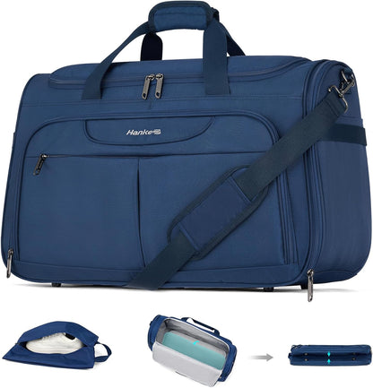 Small Underseat Carry On Luggage Bags for Travel with 10 Pockets. | Airline Approved Foldable Personal Bag w/ Luggage Sleeve; Tote Duffle & Bento Bag, Flight Attendant Weekender for Men & Women