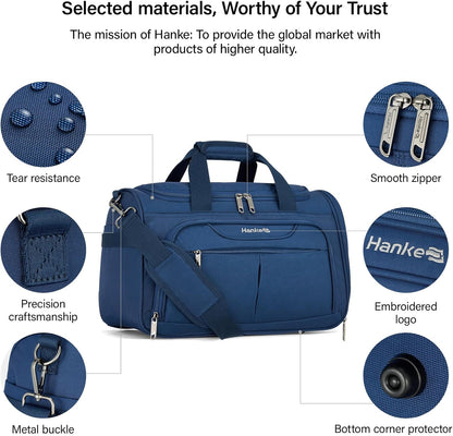 Small Underseat Carry On Luggage Bags for Travel with 10 Pockets. | Airline Approved Foldable Personal Bag w/ Luggage Sleeve; Tote Duffle & Bento Bag, Flight Attendant Weekender for Men & Women