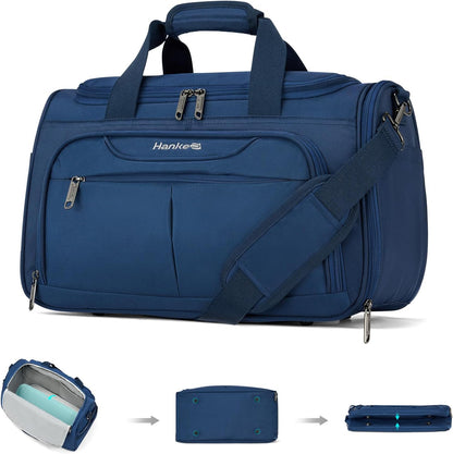 Small Underseat Carry On Luggage Bags for Travel with 10 Pockets. | Airline Approved Foldable Personal Bag w/ Luggage Sleeve; Tote Duffle & Bento Bag, Flight Attendant Weekender for Men & Women