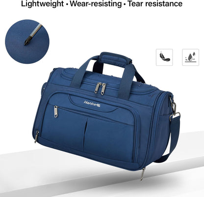Small Underseat Carry On Luggage Bags for Travel with 10 Pockets. | Airline Approved Foldable Personal Bag w/ Luggage Sleeve; Tote Duffle & Bento Bag, Flight Attendant Weekender for Men & Women