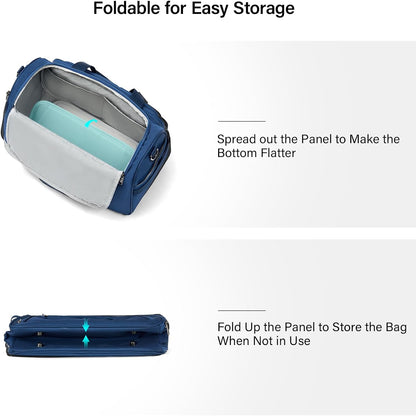 Small Underseat Carry On Luggage Bags for Travel with 10 Pockets. | Airline Approved Foldable Personal Bag w/ Luggage Sleeve; Tote Duffle & Bento Bag, Flight Attendant Weekender for Men & Women