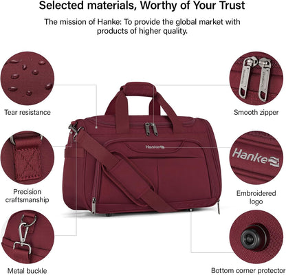 Small Underseat Carry On Luggage Bags for Travel with 10 Pockets. | Airline Approved Foldable Personal Bag w/ Luggage Sleeve; Tote Duffle & Bento Bag, Flight Attendant Weekender for Men & Women