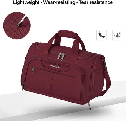Small Underseat Carry On Luggage Bags for Travel with 10 Pockets. | Airline Approved Foldable Personal Bag w/ Luggage Sleeve; Tote Duffle & Bento Bag, Flight Attendant Weekender for Men & Women