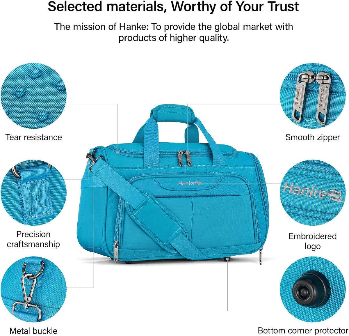 Small Underseat Carry On Luggage Bags for Travel with 10 Pockets. | Airline Approved Foldable Personal Bag w/ Luggage Sleeve; Tote Duffle & Bento Bag, Flight Attendant Weekender for Men & Women