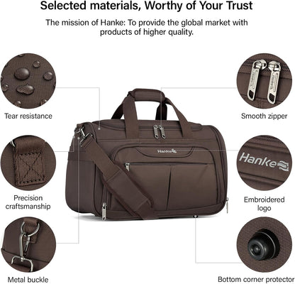 Small Underseat Carry On Luggage Bags for Travel with 10 Pockets. | Airline Approved Foldable Personal Bag w/ Luggage Sleeve; Tote Duffle & Bento Bag, Flight Attendant Weekender for Men & Women