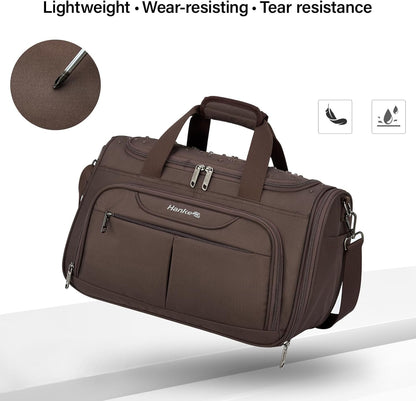 Small Underseat Carry On Luggage Bags for Travel with 10 Pockets. | Airline Approved Foldable Personal Bag w/ Luggage Sleeve; Tote Duffle & Bento Bag, Flight Attendant Weekender for Men & Women