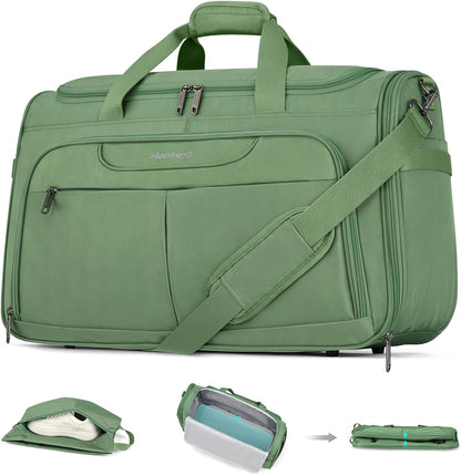 Small Underseat Carry On Luggage Bags for Travel with 10 Pockets. | Airline Approved Foldable Personal Bag w/ Luggage Sleeve; Tote Duffle & Bento Bag, Flight Attendant Weekender for Men & Women