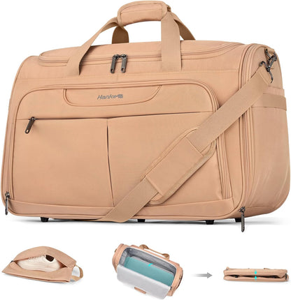 Small Underseat Carry On Luggage Bags for Travel with 10 Pockets. | Airline Approved Foldable Personal Bag w/ Luggage Sleeve; Tote Duffle & Bento Bag, Flight Attendant Weekender for Men & Women