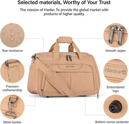 Small Underseat Carry On Luggage Bags for Travel with 10 Pockets. | Airline Approved Foldable Personal Bag w/ Luggage Sleeve; Tote Duffle & Bento Bag, Flight Attendant Weekender for Men & Women