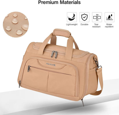 Small Underseat Carry On Luggage Bags for Travel with 10 Pockets. | Airline Approved Foldable Personal Bag w/ Luggage Sleeve; Tote Duffle & Bento Bag, Flight Attendant Weekender for Men & Women