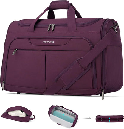 Small Underseat Carry On Luggage Bags for Travel with 10 Pockets. | Airline Approved Foldable Personal Bag w/ Luggage Sleeve; Tote Duffle & Bento Bag, Flight Attendant Weekender for Men & Women