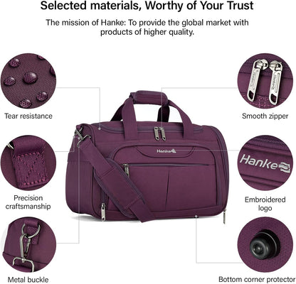 Small Underseat Carry On Luggage Bags for Travel with 10 Pockets. | Airline Approved Foldable Personal Bag w/ Luggage Sleeve; Tote Duffle & Bento Bag, Flight Attendant Weekender for Men & Women