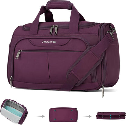 Small Underseat Carry On Luggage Bags for Travel with 10 Pockets. | Airline Approved Foldable Personal Bag w/ Luggage Sleeve; Tote Duffle & Bento Bag, Flight Attendant Weekender for Men & Women