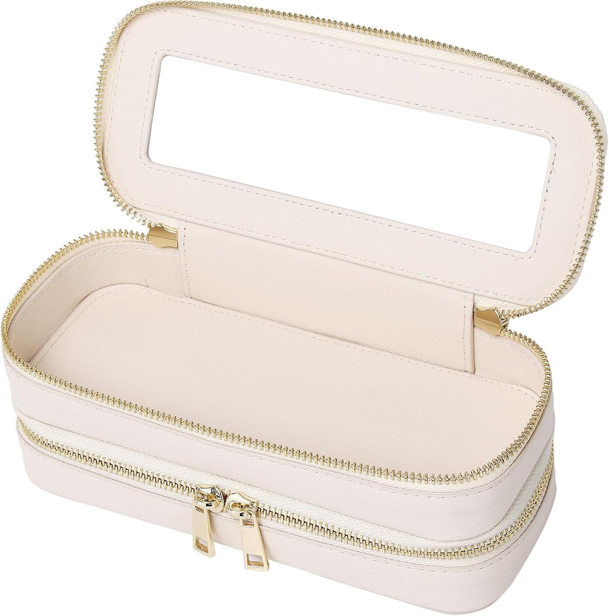 Travel Makeup Set, Black, L+M+SLIM | Waterproof, Transparent Cosmetic Bag, Toiletry Bag, Makeup Brush Case with Zipper, Car Essentials for Women