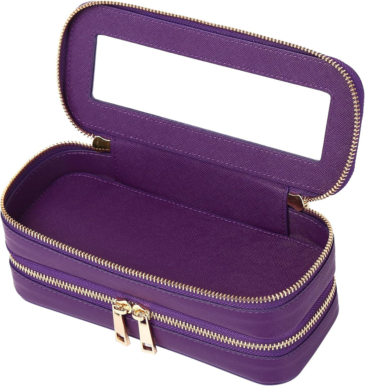 Travel Makeup Set, Black, L+M+SLIM | Waterproof, Transparent Cosmetic Bag, Toiletry Bag, Makeup Brush Case with Zipper, Car Essentials for Women