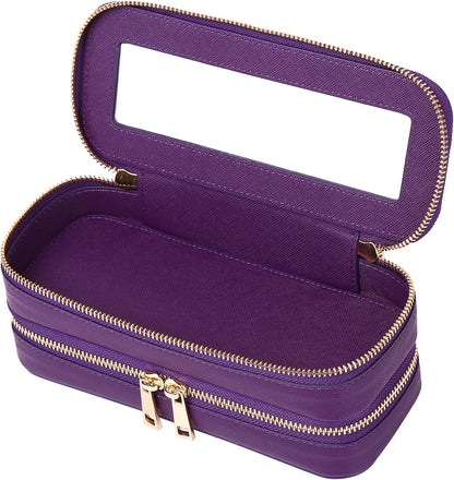 Travel Makeup Set, Black, L+M+SLIM | Waterproof, Transparent Cosmetic Bag, Toiletry Bag, Makeup Brush Case with Zipper, Car Essentials for Women