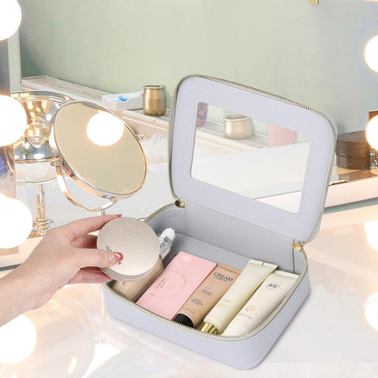 Travel Makeup Set, Black, L+M+SLIM | Waterproof, Transparent Cosmetic Bag, Toiletry Bag, Makeup Brush Case with Zipper, Car Essentials for Women